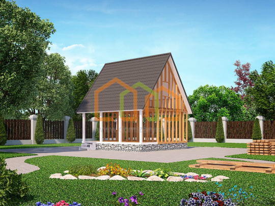 Каркасный дом без отделки 6х6